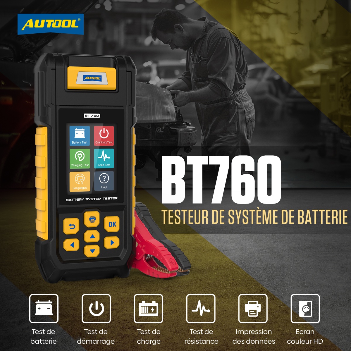AUTOOL BT760 - Testeur de batterie - Présentation produit - iCarsoft France.
