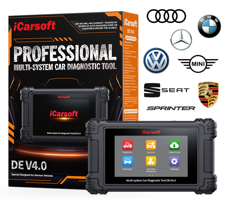 iCarsoft DE V4 - Valise de diagnostic auto véhicules allemands