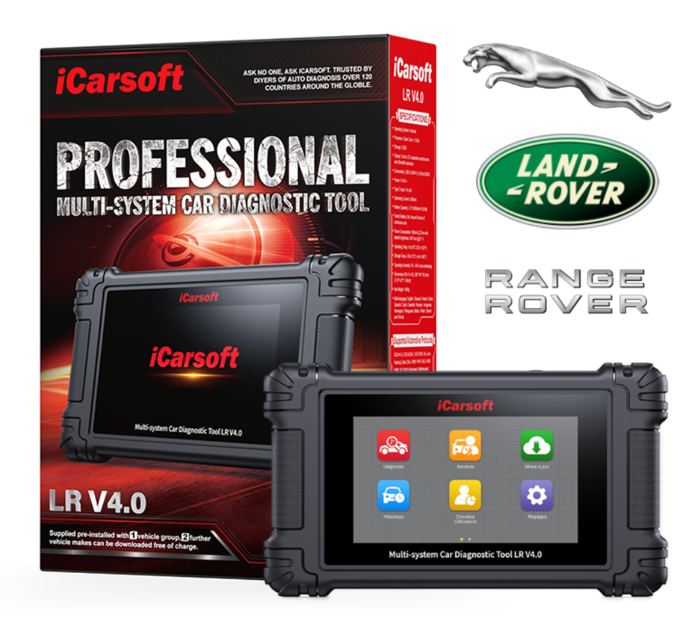 iCarsoft LR V4 - Valise de diagnostic auto véhicules anglais