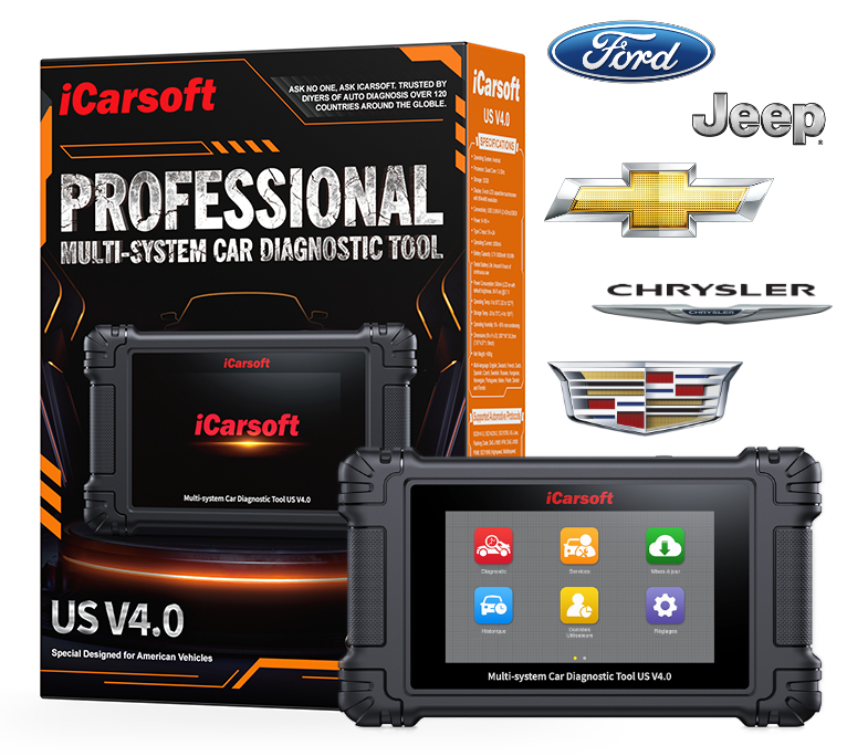 iCarsoft LUSV4 - Valise de diagnostic auto véhicules américains