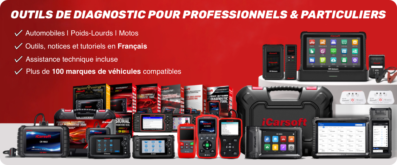 Valises Diagnostic Auto Moto Poids-Lourds - iCarsoft France