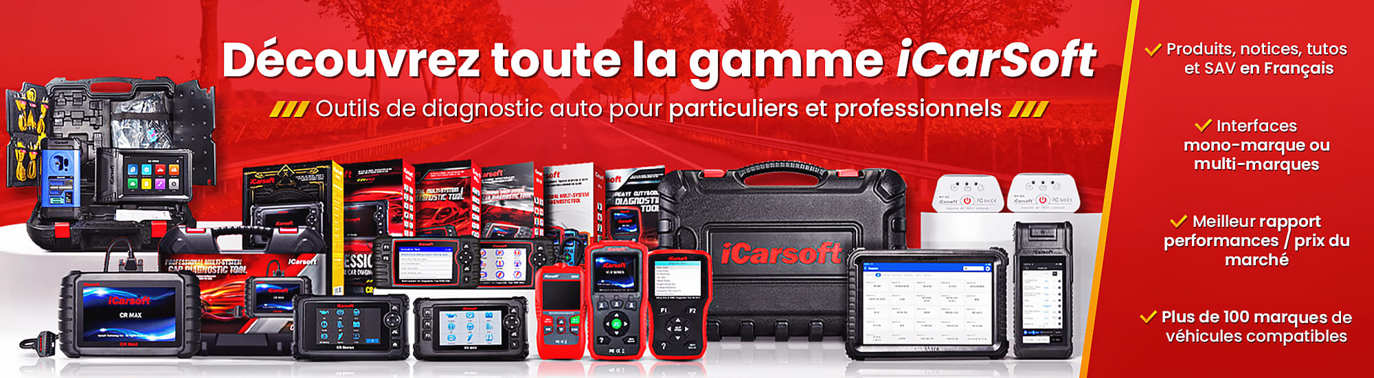 Découvrez la gamme de valises de diagnostic automobile iCarsoft