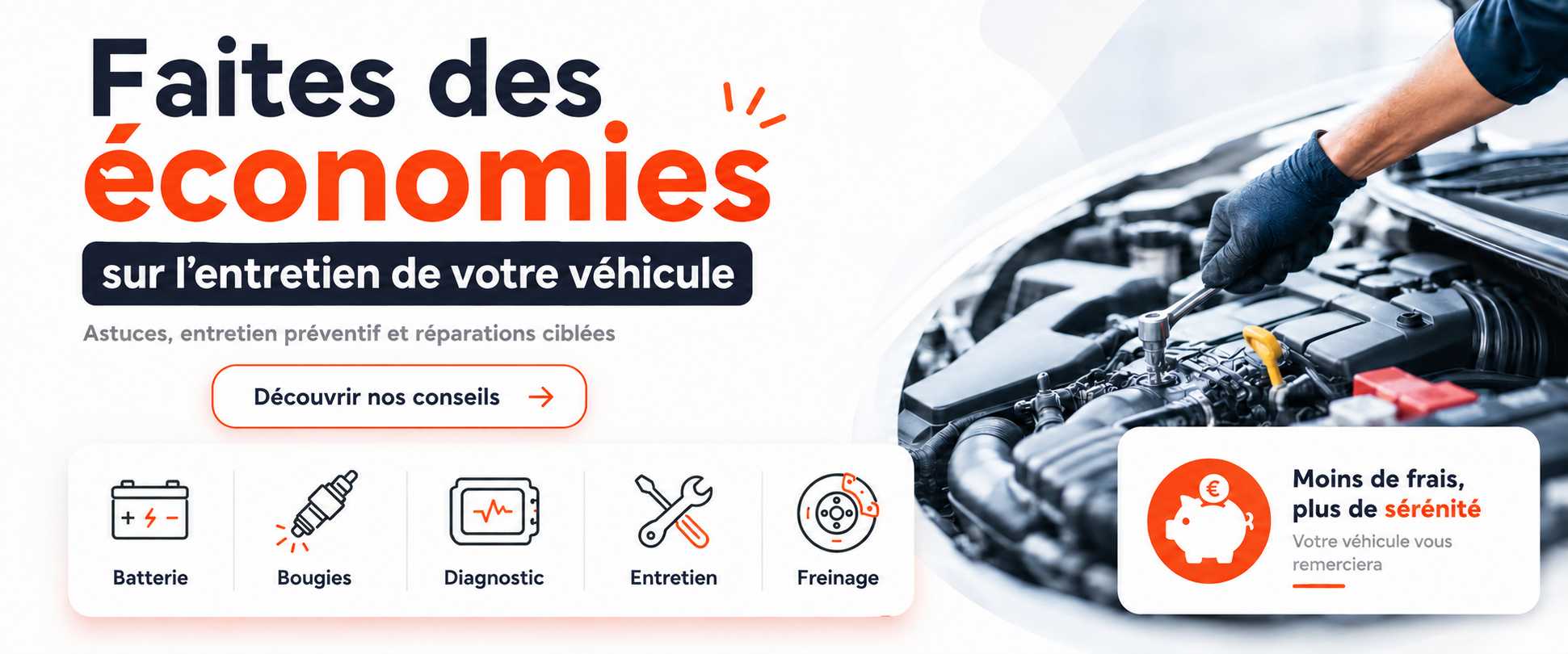 Faites des économies sur l'entretien de votre véhicule