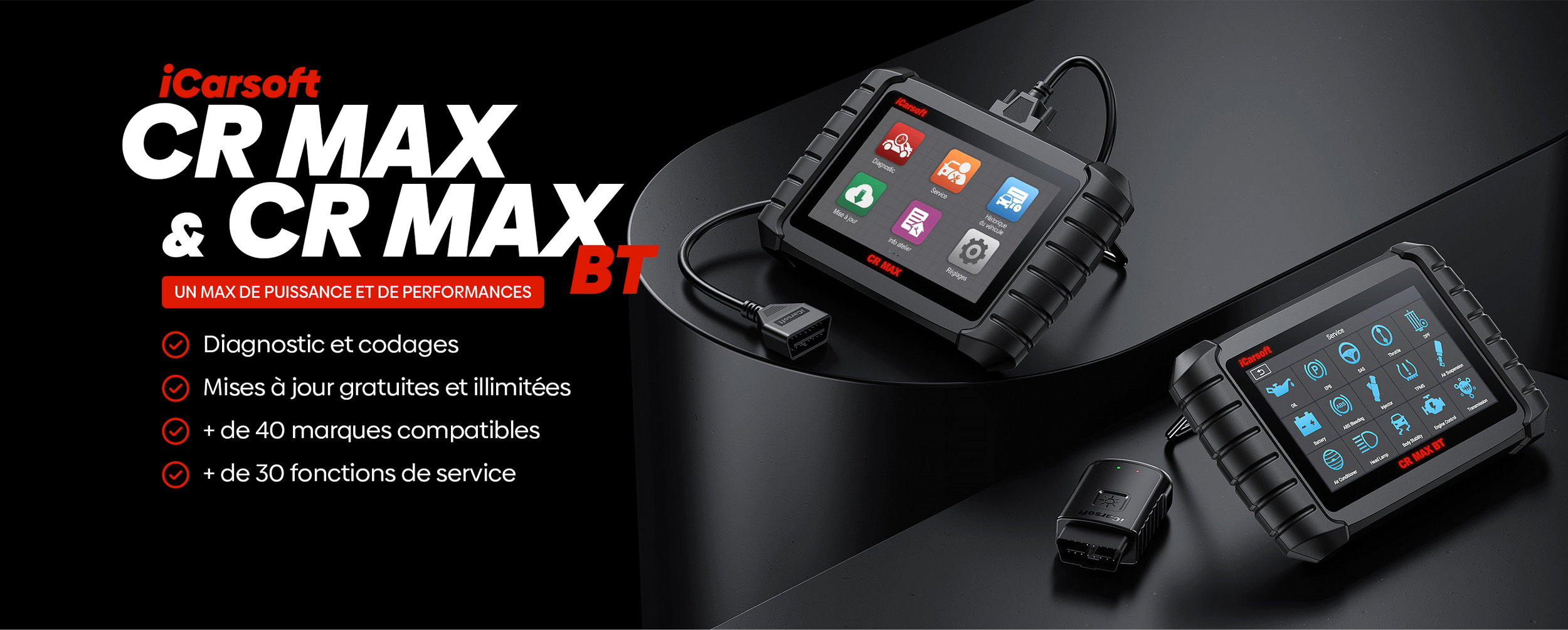 iCarsoft CR Max & CR Max BT — un max de puissance et de performances