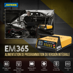 AUTOOL EM365 - Chargeur de batterie - Caractéristiques - iCarsoft France