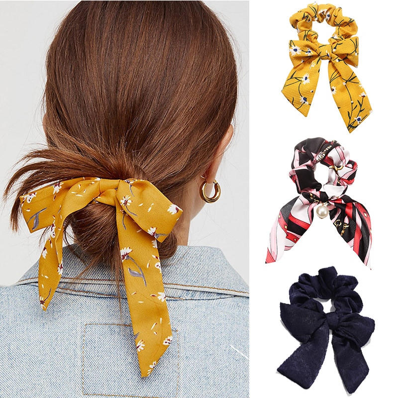 Grand-n-ud-cheveux-anneau-accessoires-cor-en-am-rique-corde-lastique-Vintage-motif-nou-ruban