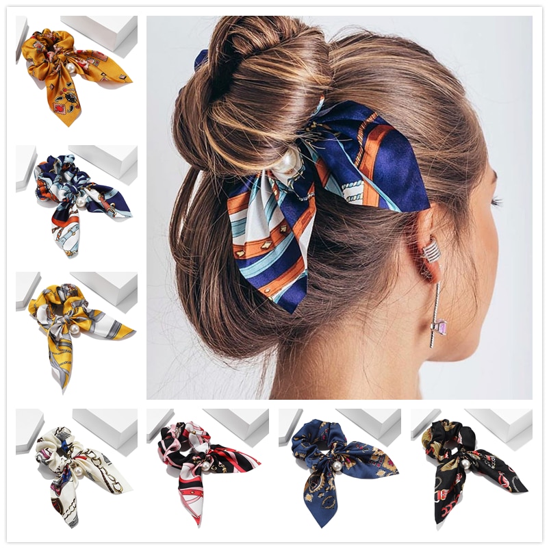 Grand-n-ud-cheveux-anneau-accessoires-cor-en-am-rique-corde-lastique-Vintage-motif-nou-ruban