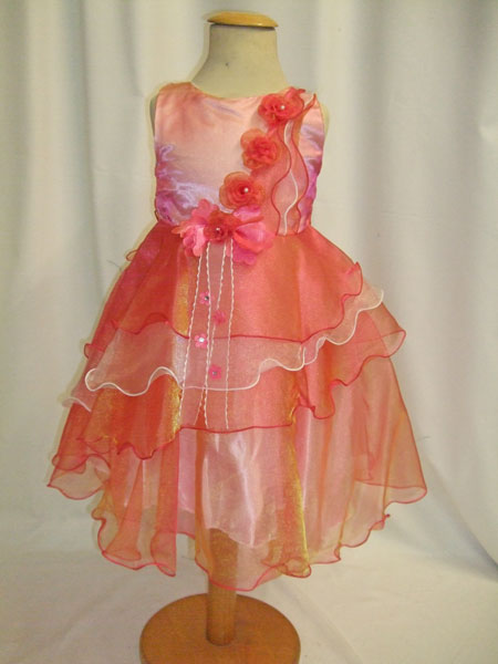 Robe de c r monie enfant cama eu fuchsia orange Costumes de