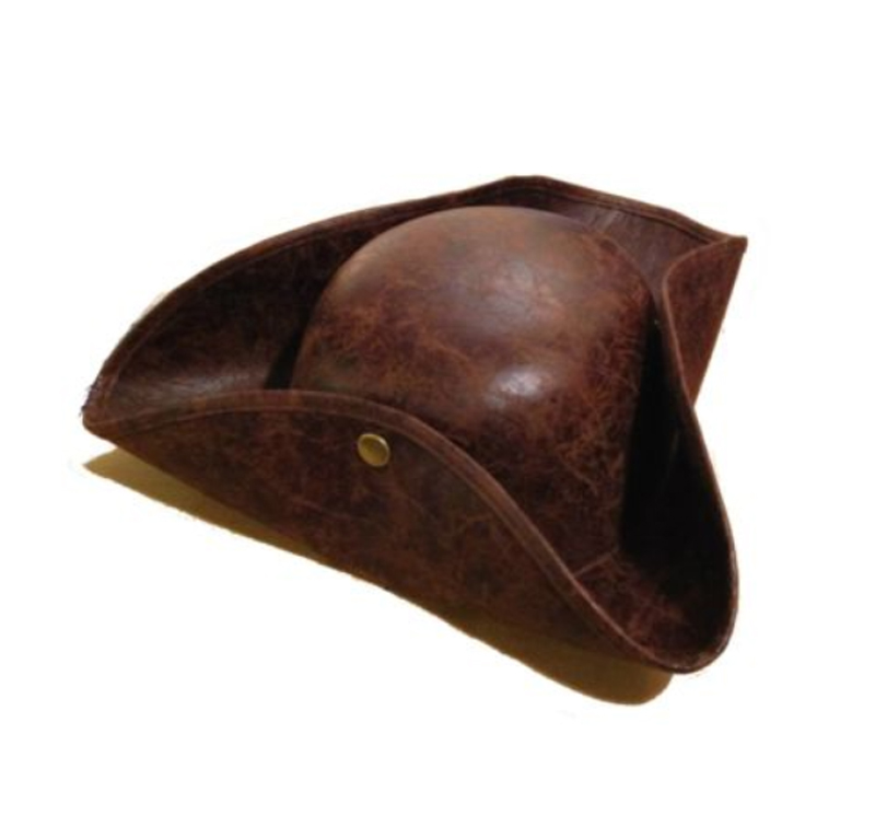 Chapeau tricorne PIRATE MARRON