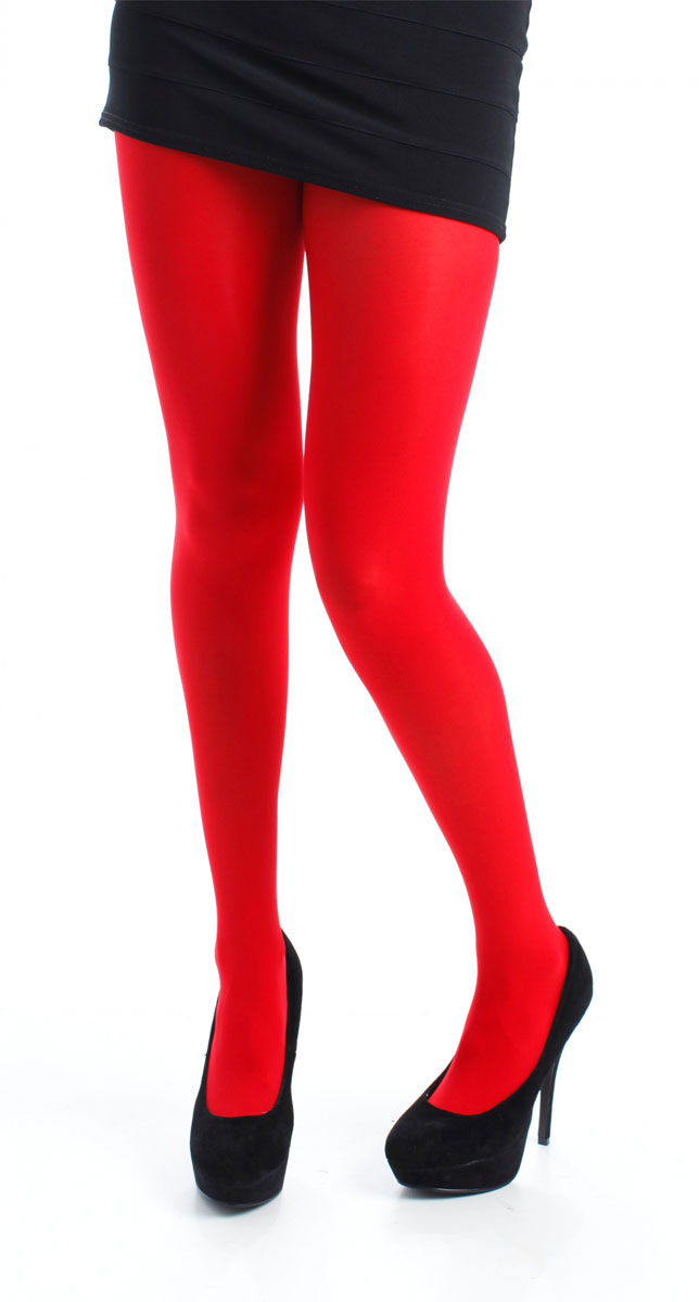 Collants Opaques Rouges