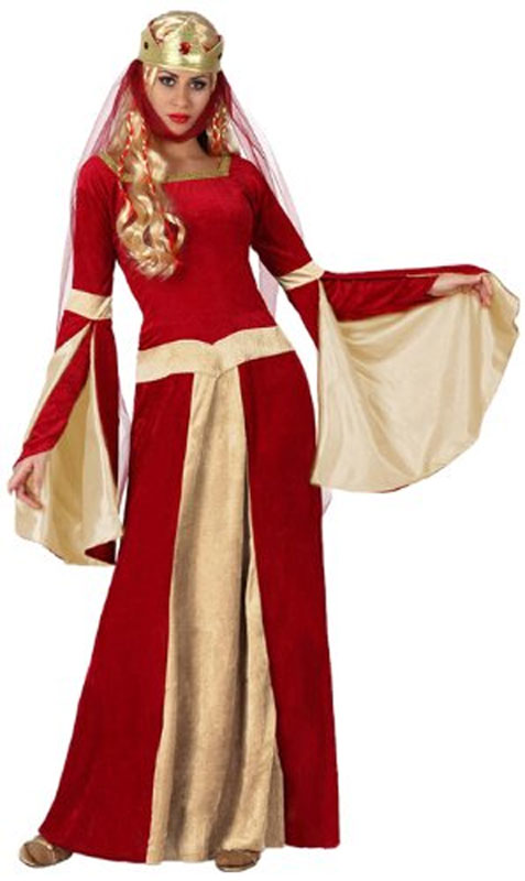 Acheter Déguisement Robe de reine Médiévale rouge 7/8 ans par
