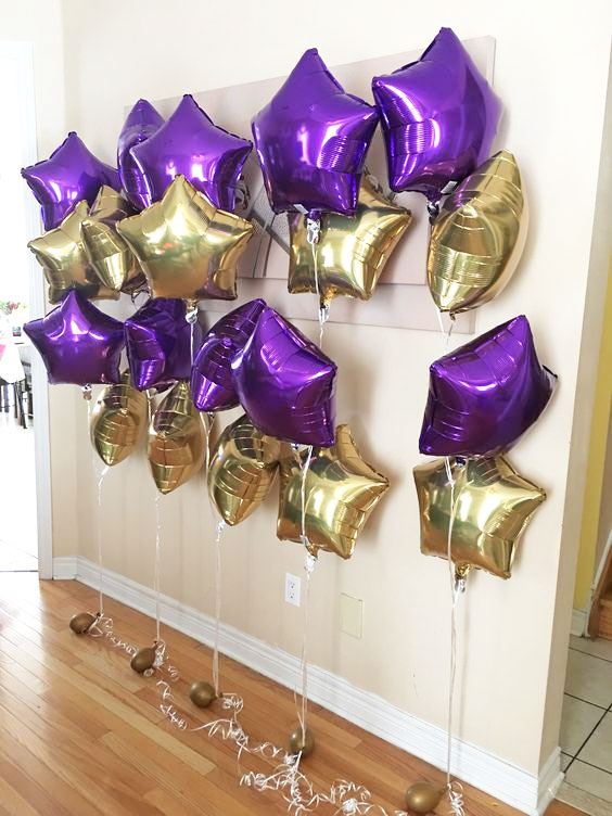 decoration-ballon-etoile-violet