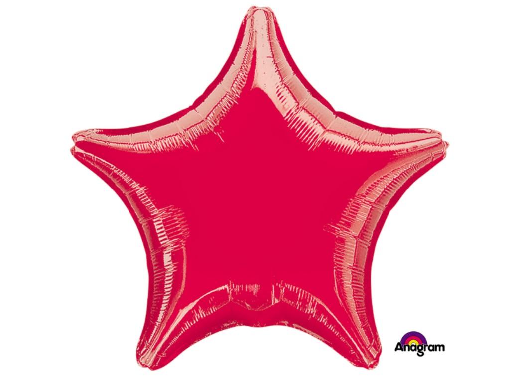 ballon mylar etoile rouge