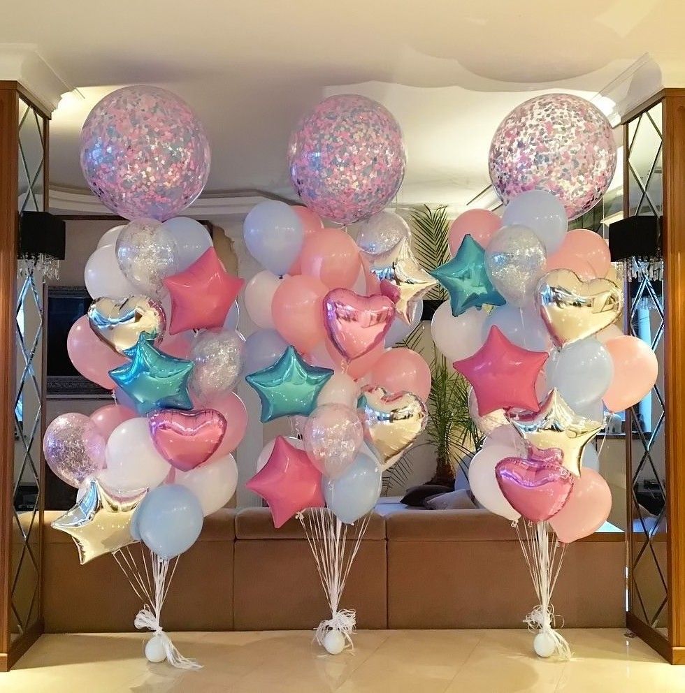 ballon bouquet coeur et etoile