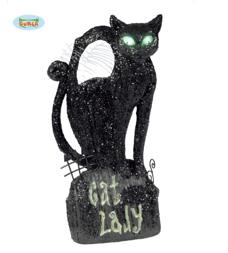 chat noir lumineux halloween