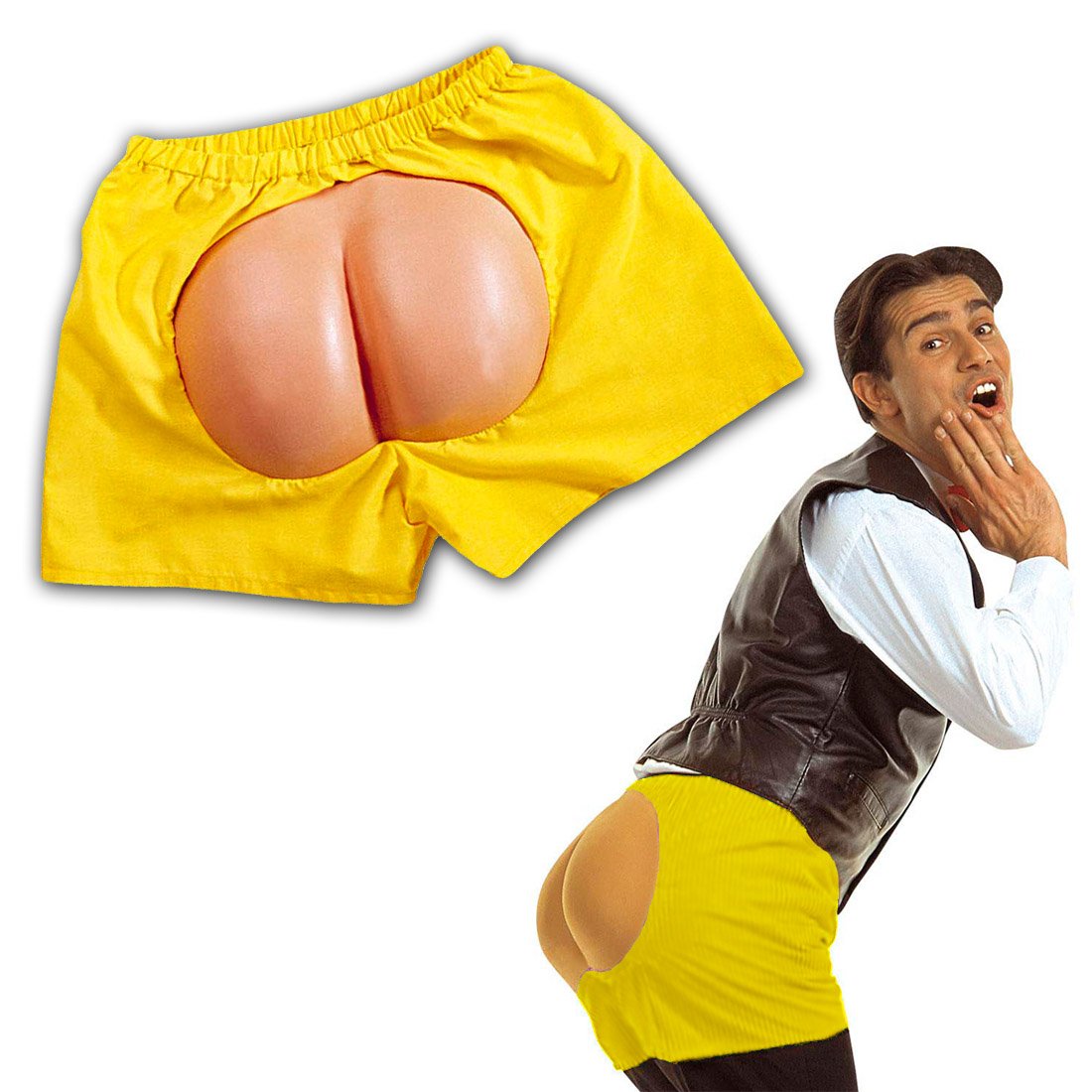 SHORT JAUNE AVEC FESSES
