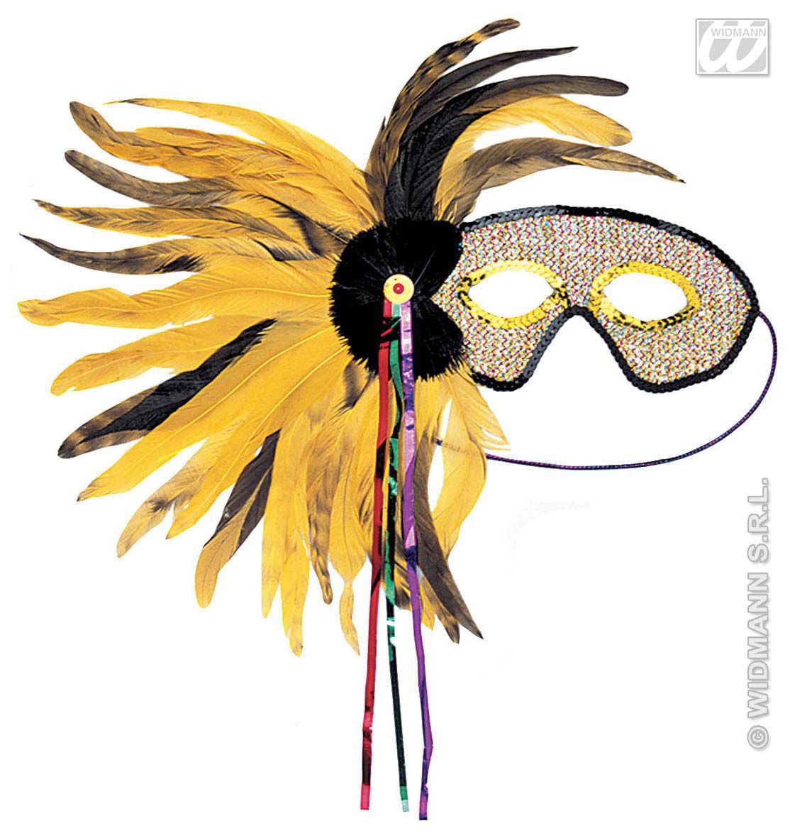 MASQUE GRAND GALA PLUME JAUNE