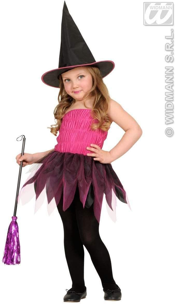 deguisement sorciere enfant rose et noire