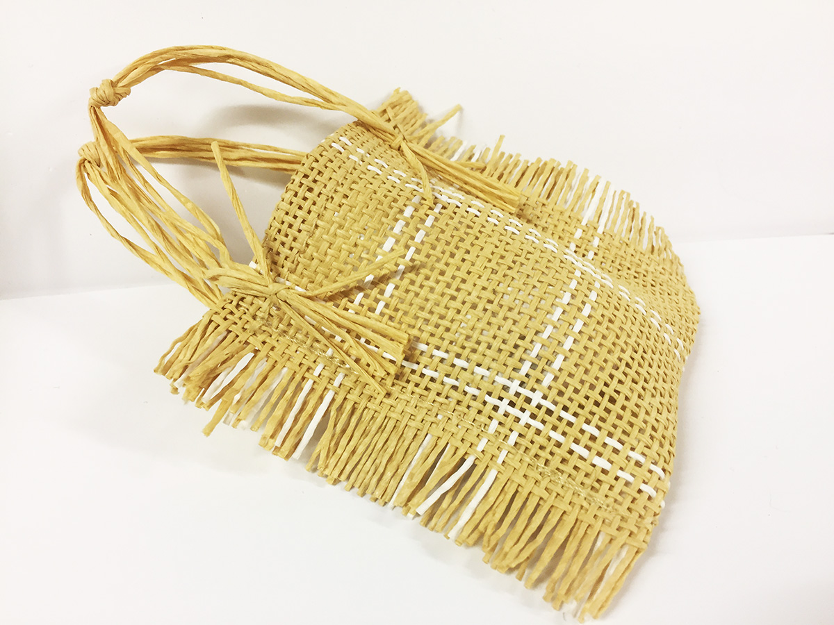 mini sac de plage paille
