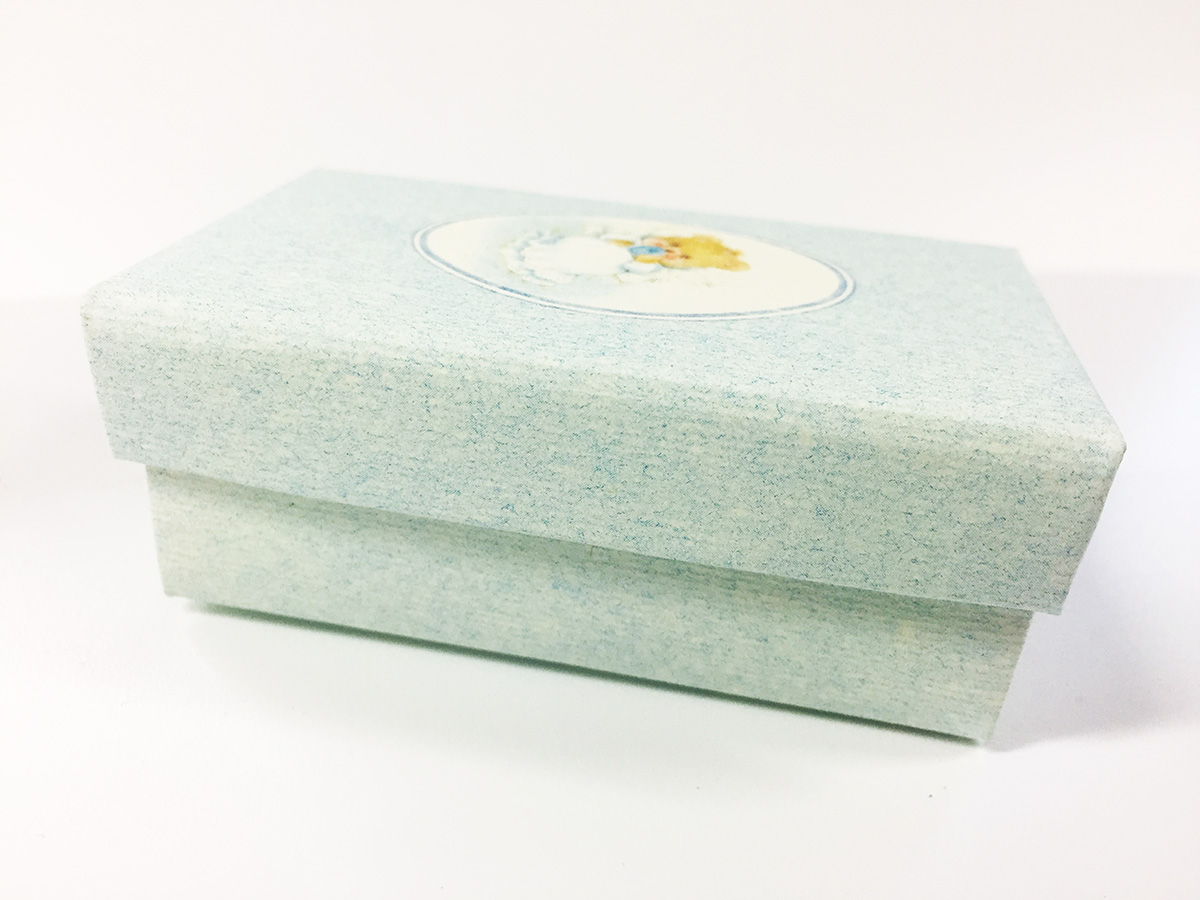 mini boite dragee bleu ourson 1