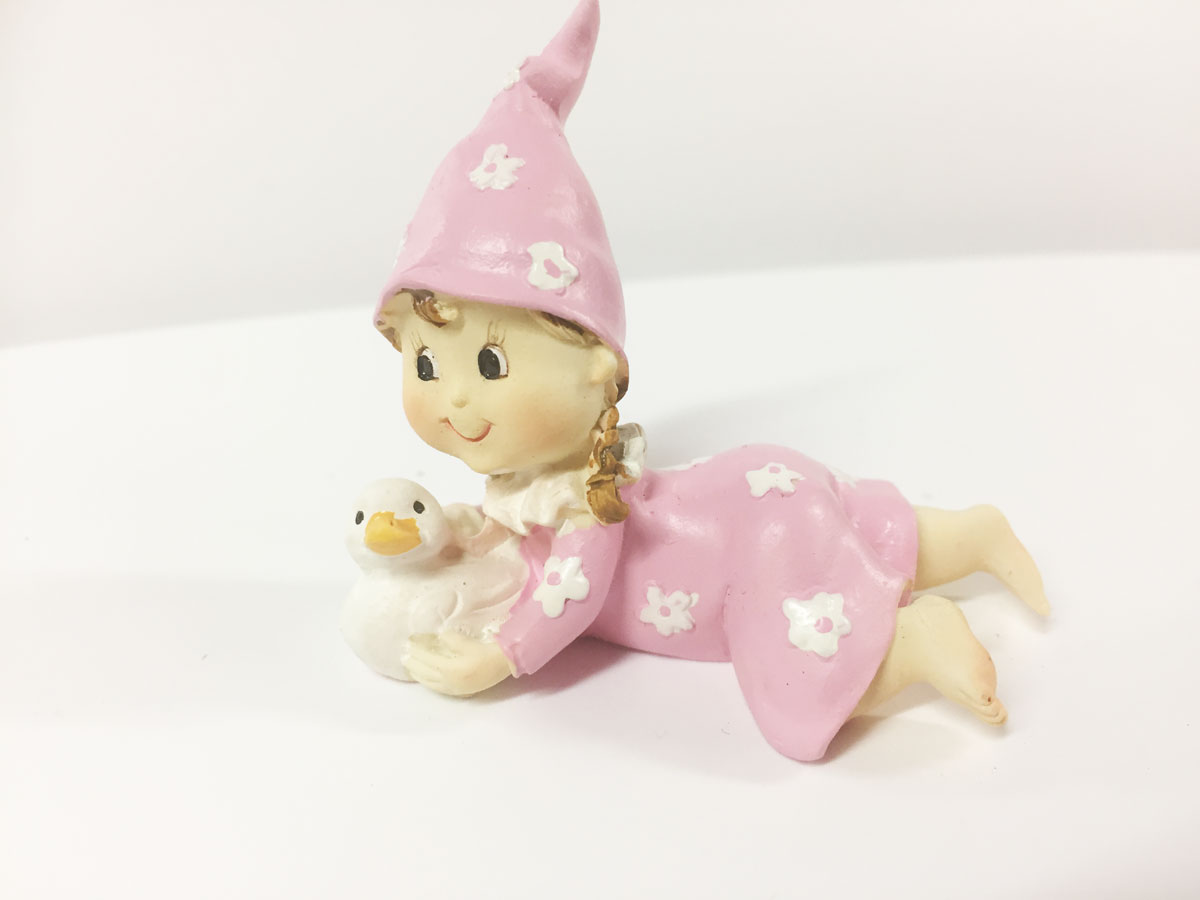 figurine-resine-bebe-lutin-rose-fille