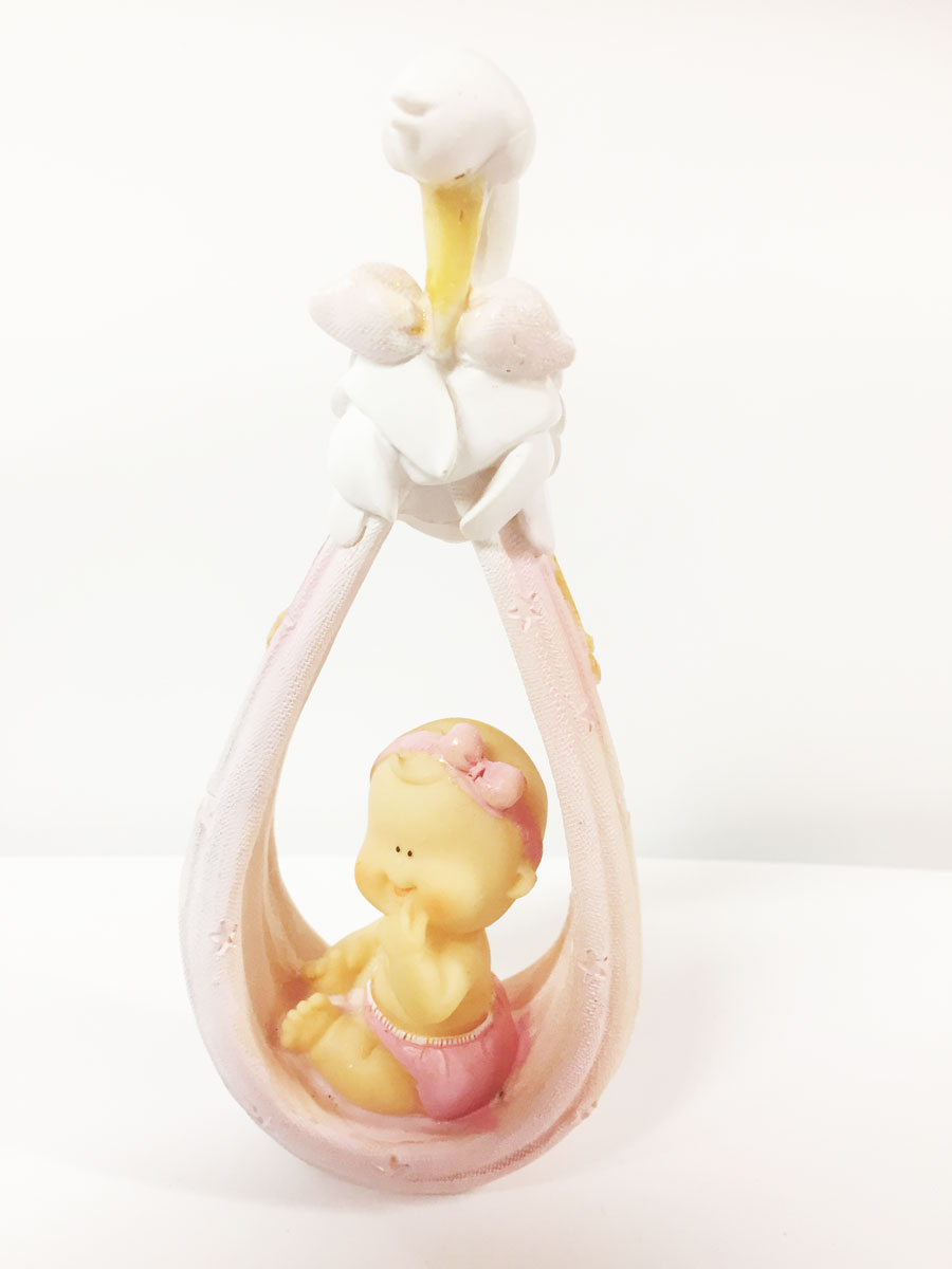 Figurine-resine-bebe-rose-et-cigogne-2