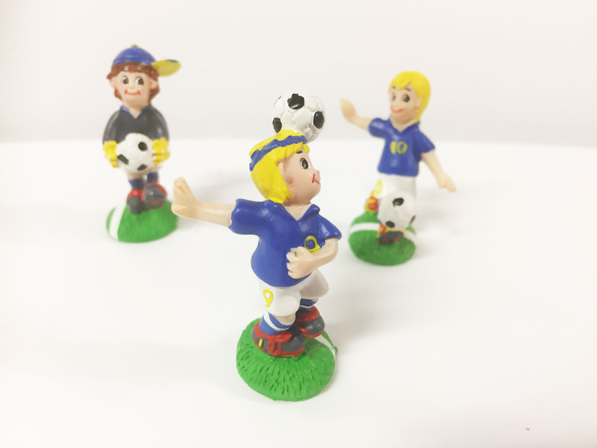 3 figurines résine footballeur - Figurines 