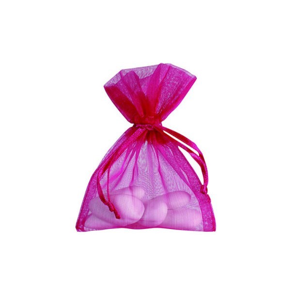 sachet-a-dragees-en-tissu-organdi fuchsia 1