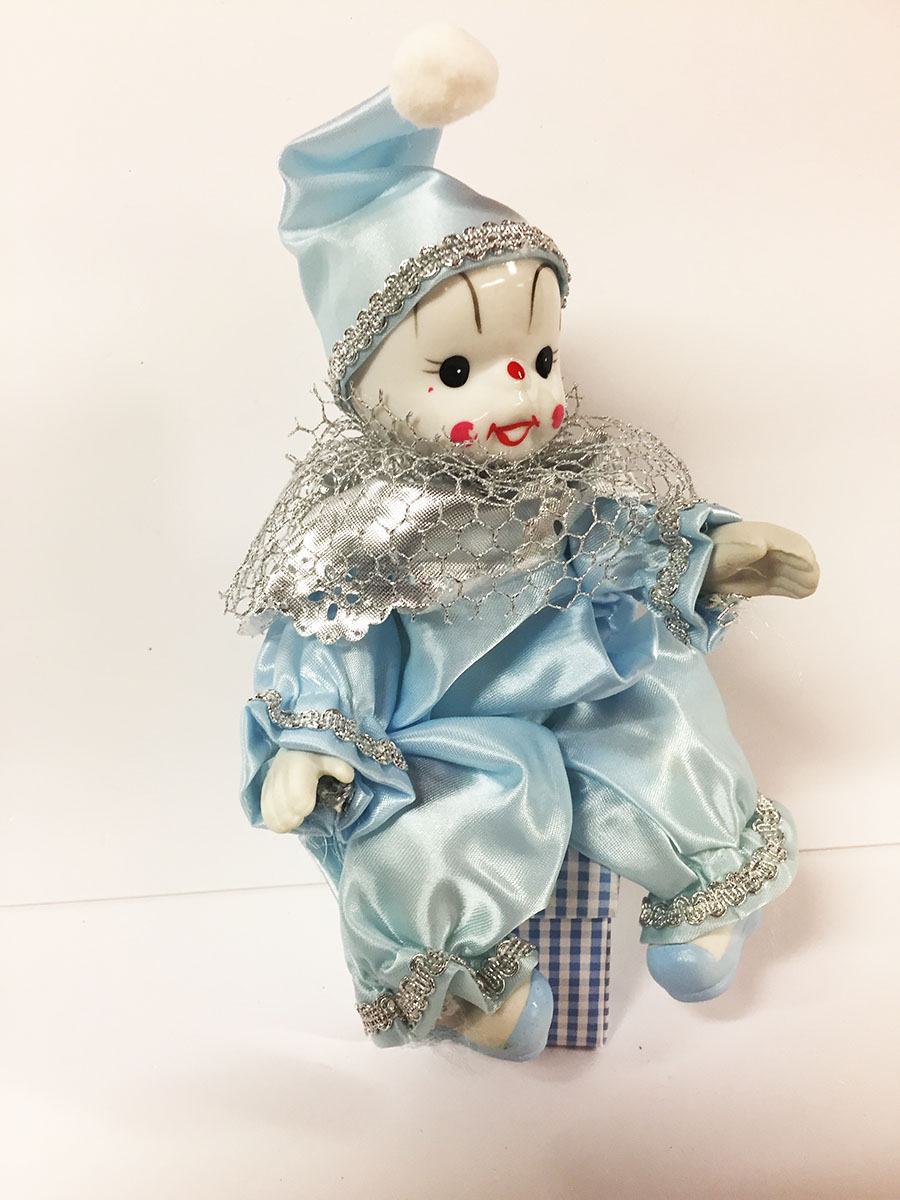 figurine porcelaine pierrot bleu 1