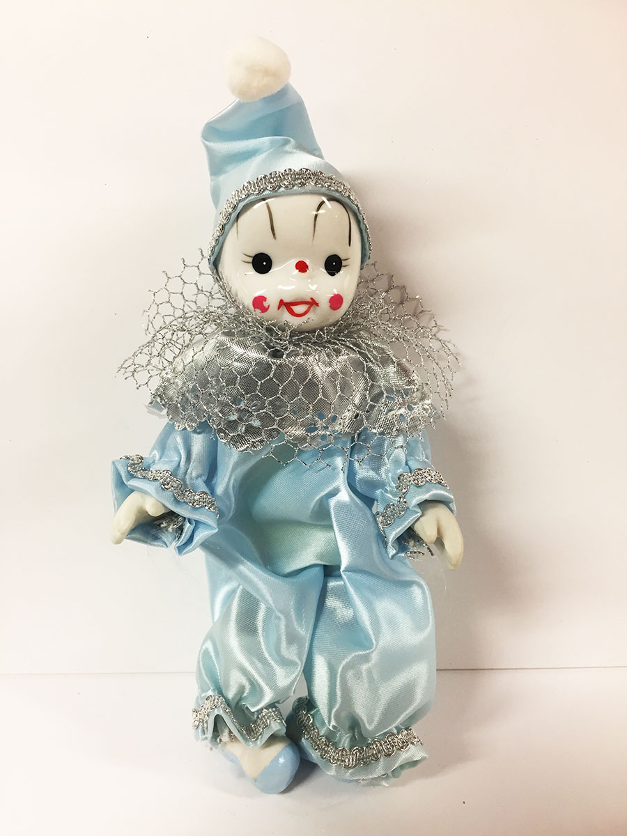 figurine porcelaine pierrot bleu 2