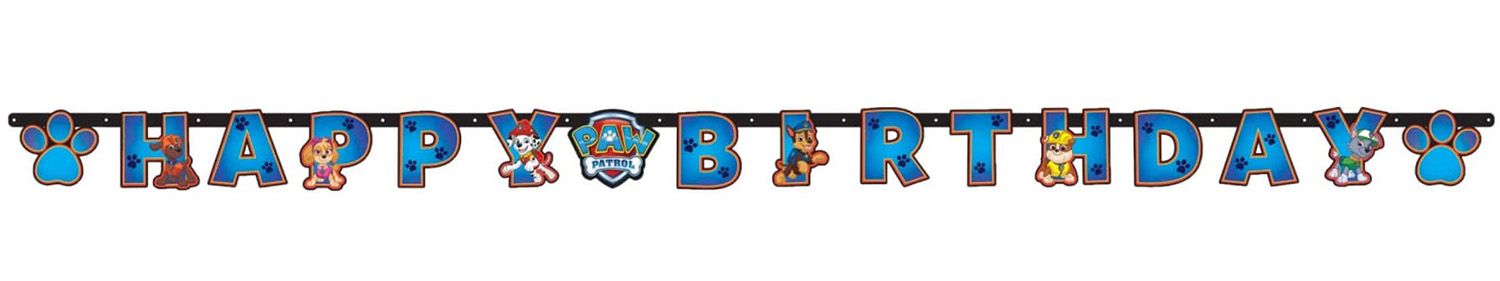 guirlande carton pat patrouille happy birthday 1