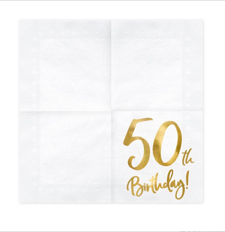 serviettes papier 50 ans or 2