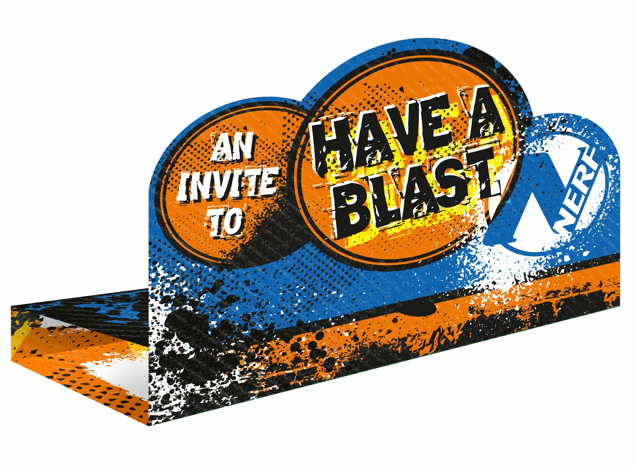 8 INVITATIONS NERF NATION
