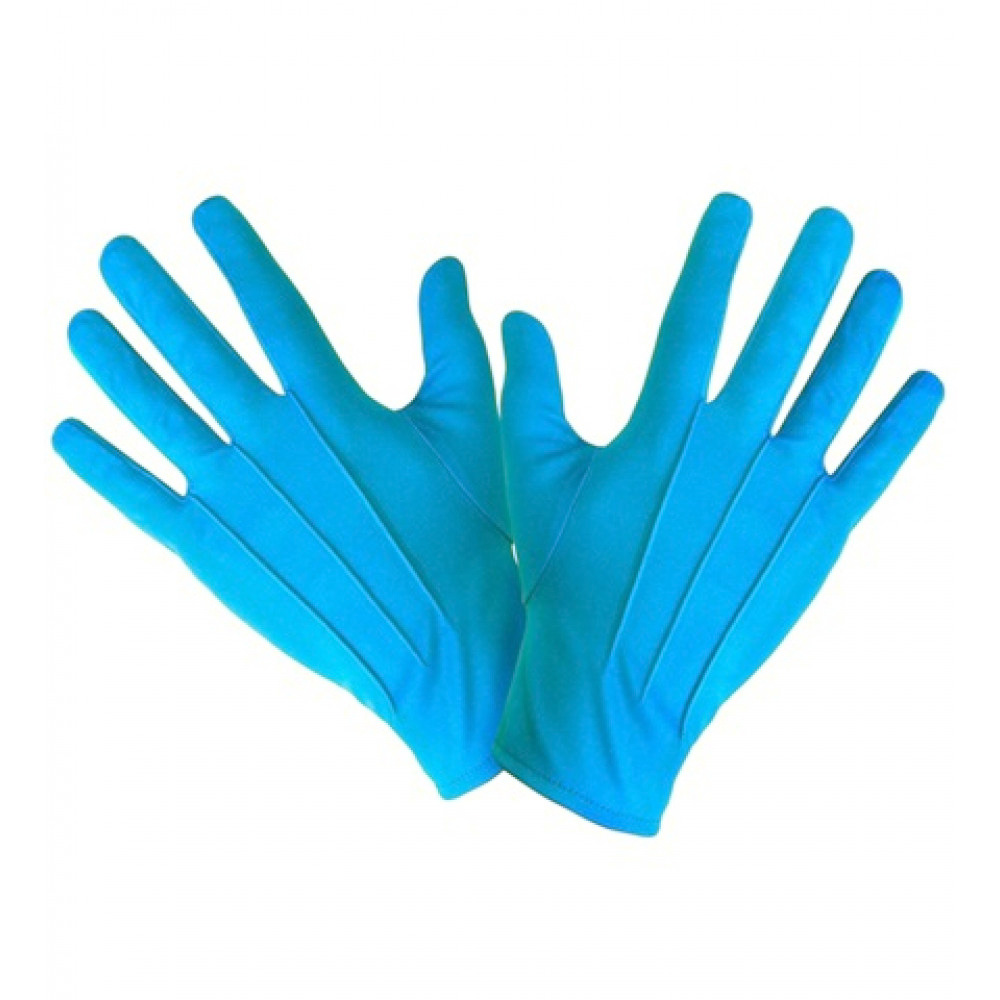 GANTS COURTS COTON BLEU TURQUOISE 1