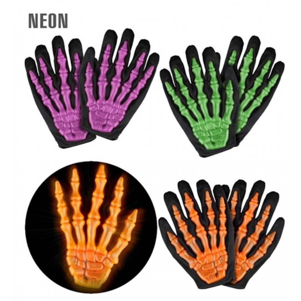 GANTS SQUELETTES ENFANT 3 D GLOW