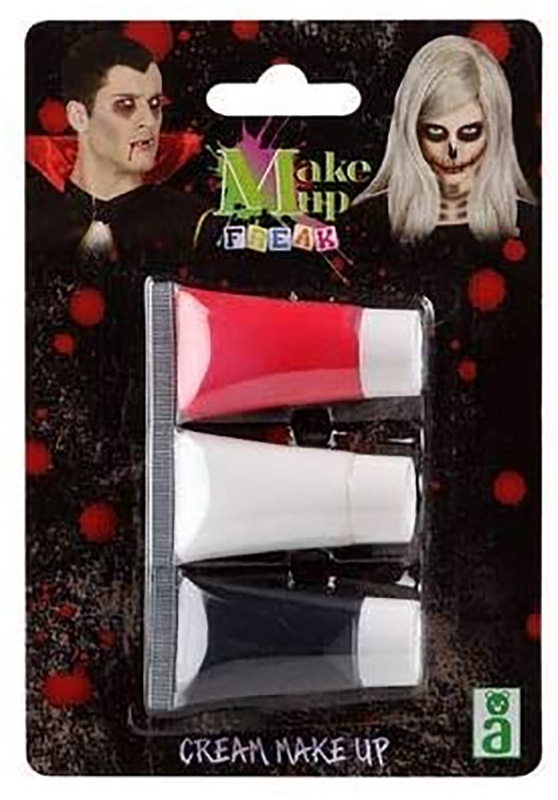 Set 3 tubes de maquillage halloween