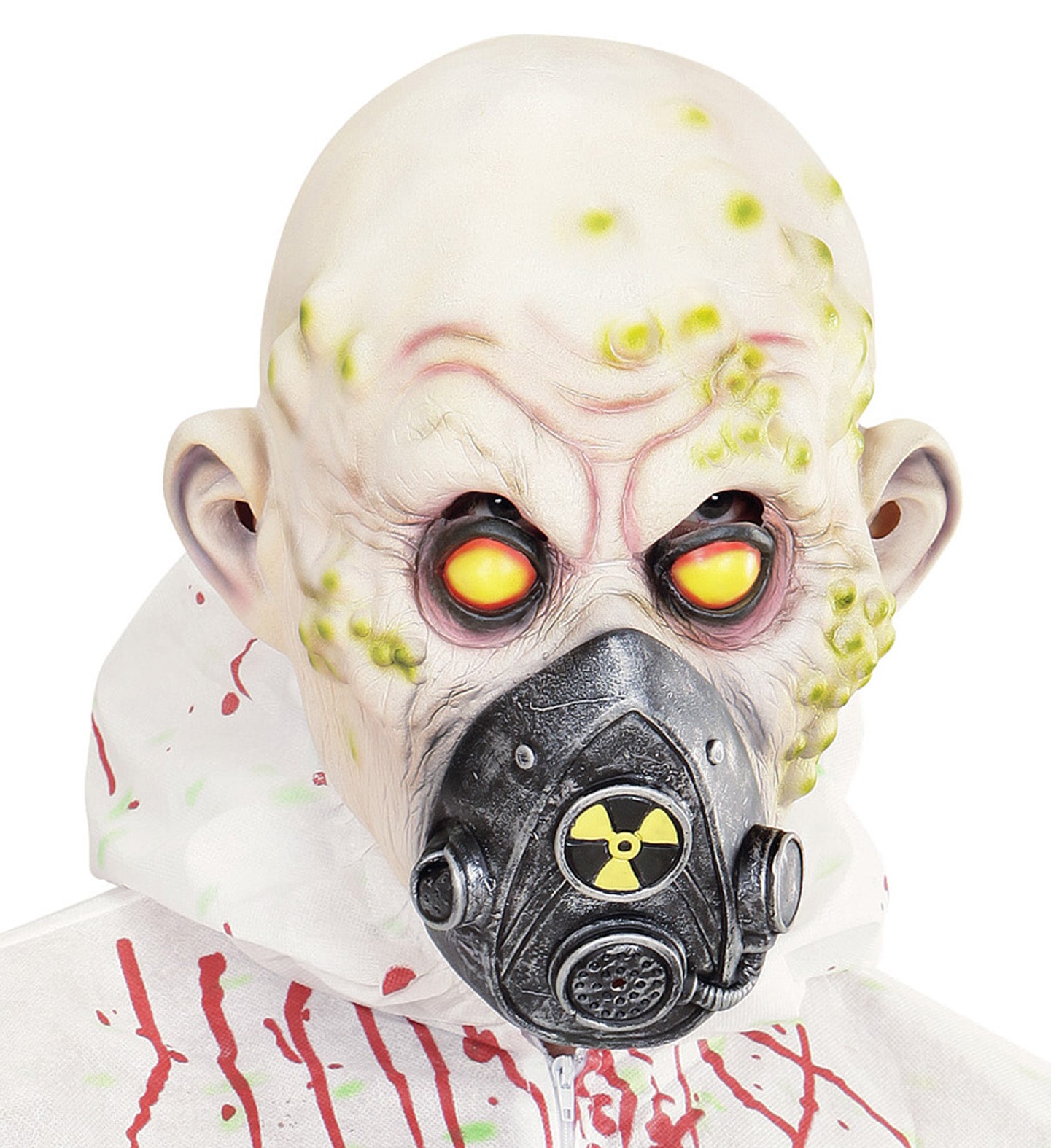 masque zombie latex avec masque a gaz