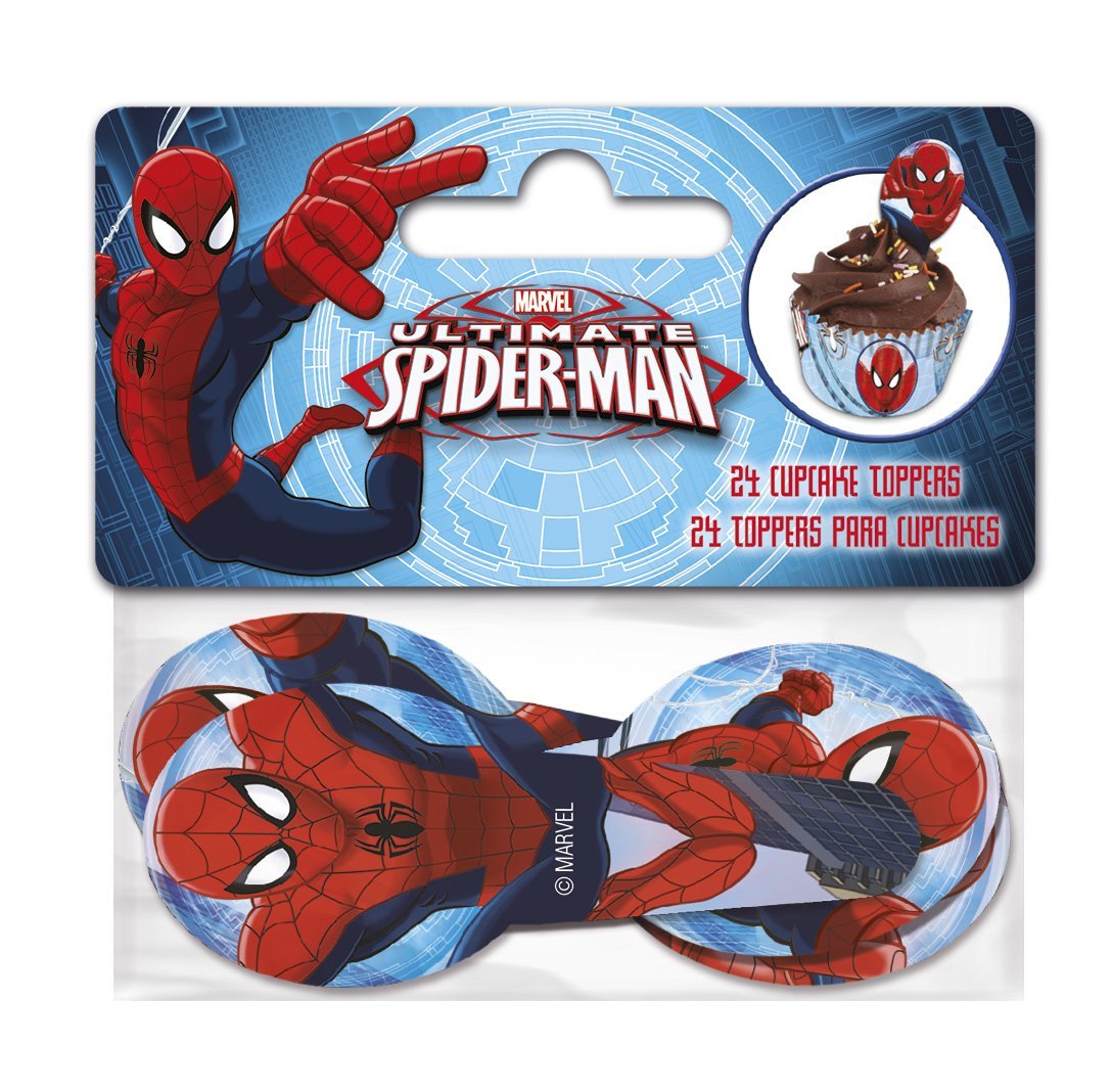 24 cup cakes topper spiderman