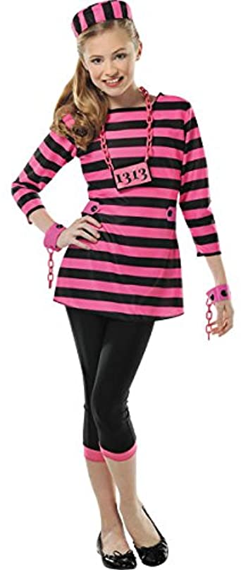 DEGUISEMENT PRISONNIERE ROSE ENFANT 1