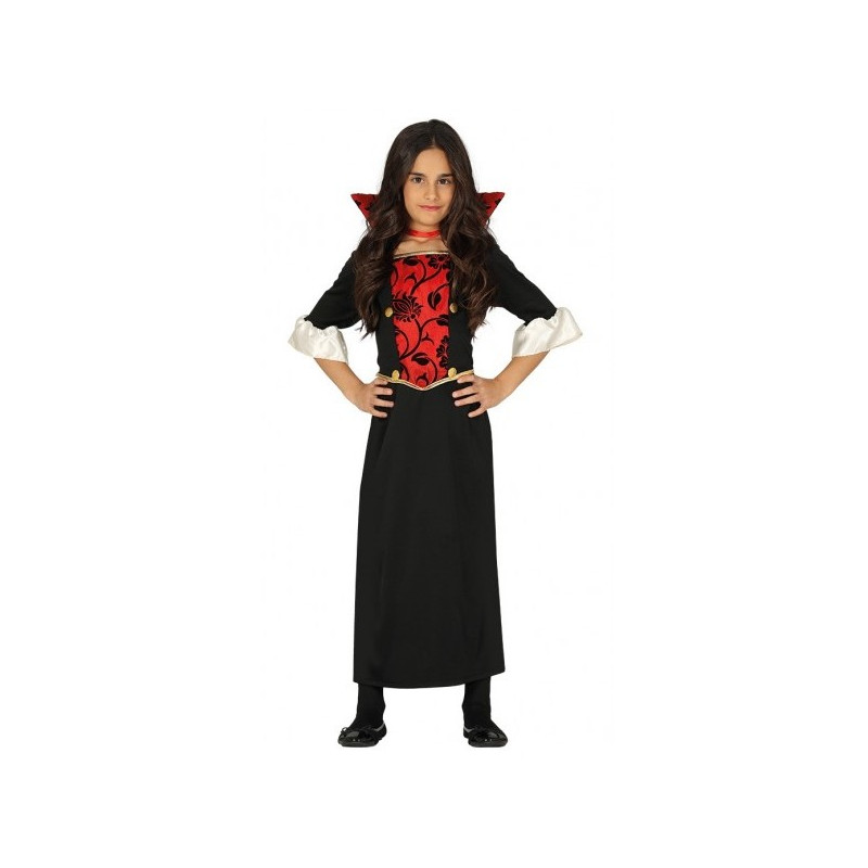 deguisement vampire gothique enfant rouge et noir