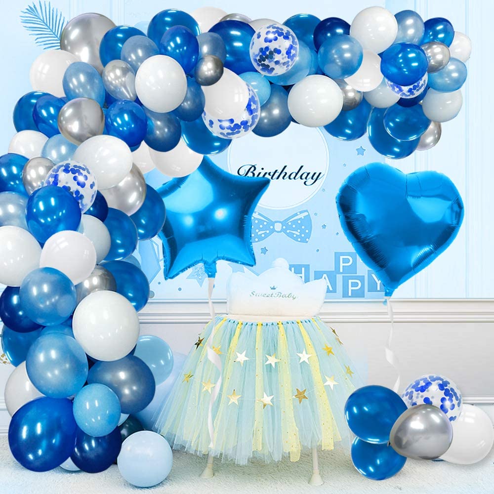 decoration ballons bleu royal 2