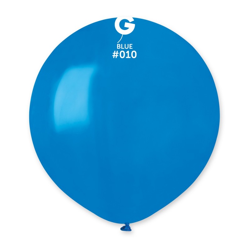 10 ballons latex 48 cm bleu roy metallises  gemar