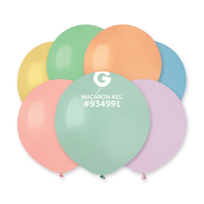 10 ballons larex macaron-assortis 48 cm gemar