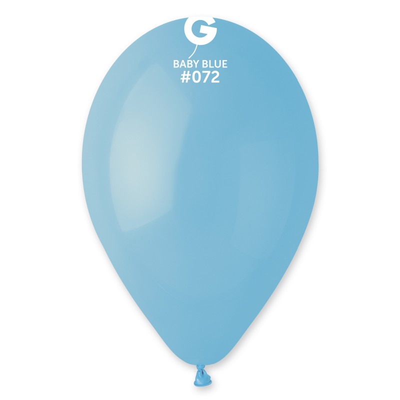 50 ballons latex 13 cm bleu bebe gemar