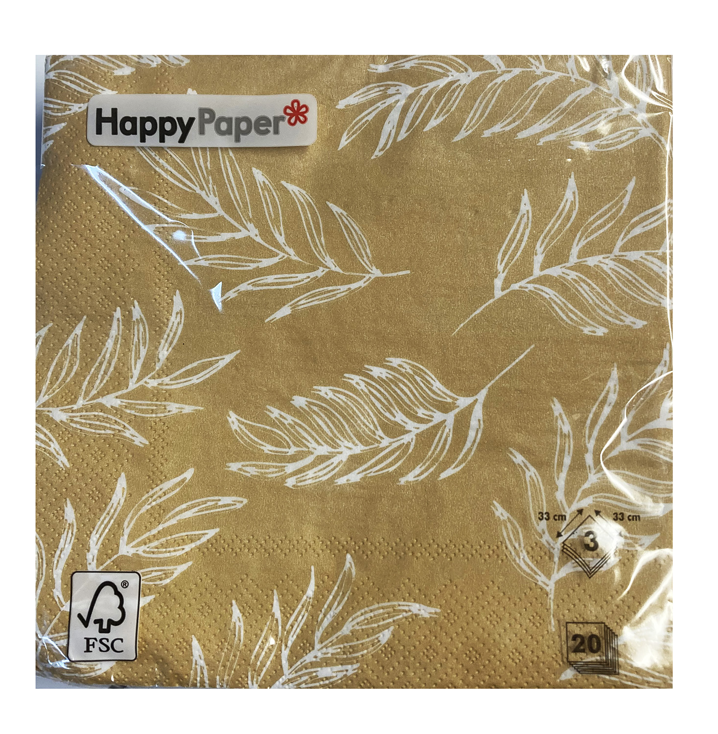 20 SERVIETTES FEUILLAGES