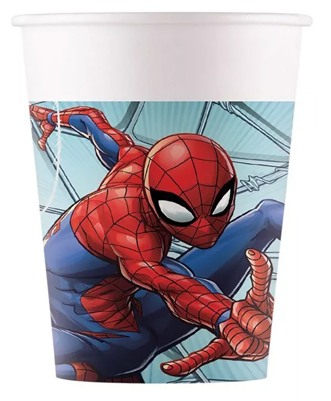 8 GOBELETS CARTON SPIDERMAN