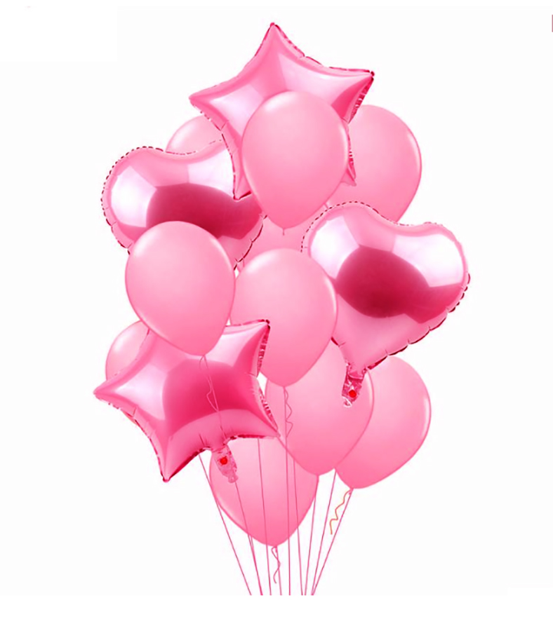 Bouquet 14 ballons rose fuchsia - Bouquet de Ballons 