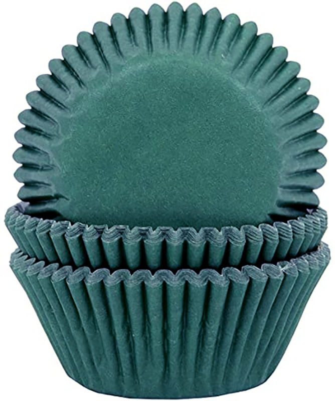 Caissettes à cupcakes Bleu turquoise Funcakes x48 - Perle Dorée