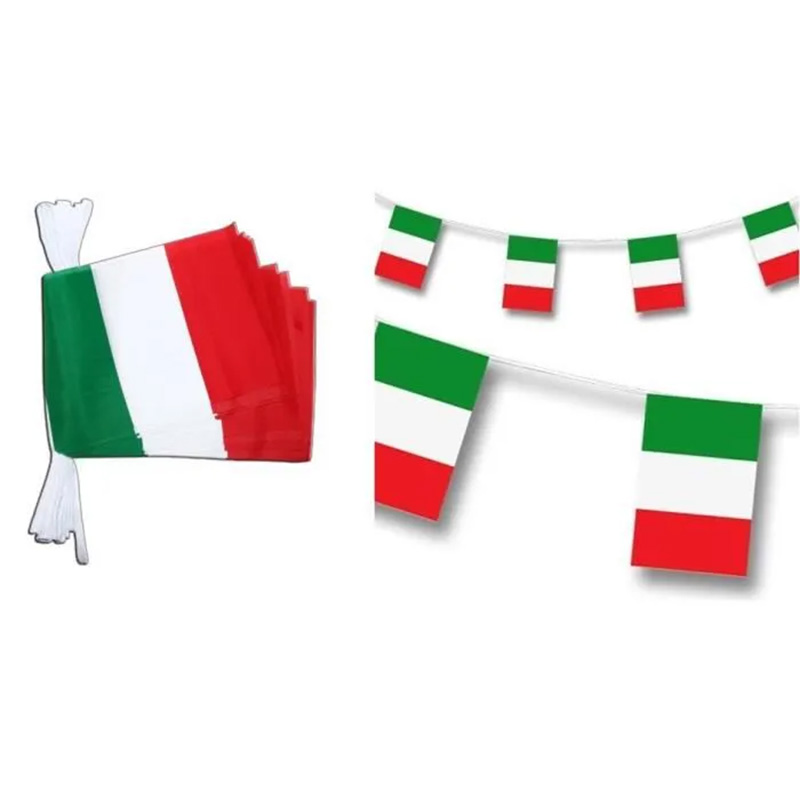guirlande drapeaux tissu  italie