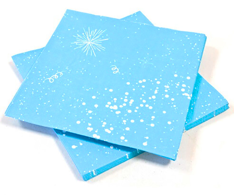 20 serviettes papier bleu turquoise